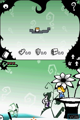 In-game screen of the game Alice in Wonderland on Nintendo DS