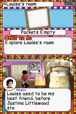 In-game screen of the game Jacqueline Wilson's Tracy Beaker - The Game on Nintendo DS