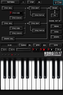 In-game screen of the game KORG DS-10 PLUS on Nintendo DS