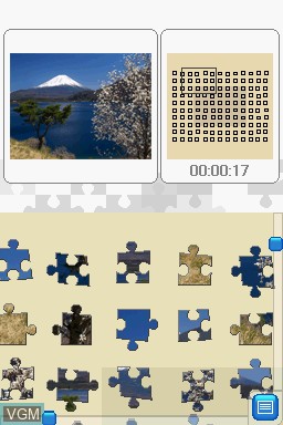 In-game screen of the game GEO Wunder Natur Puzzle - Echter Puzzlespass fuer Unterwegs on Nintendo DS