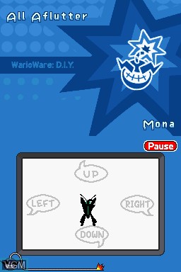 In-game screen of the game WarioWare D.I.Y. on Nintendo DS