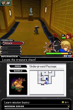 In-game screen of the game Kingdom Hearts 358/2 Days on Nintendo DS