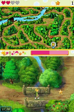 In-game screen of the game BiBi Blocksberg - Das Gestohlene Hexbuch on Nintendo DS