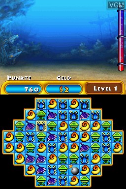 In-game screen of the game Fishdom on Nintendo DS