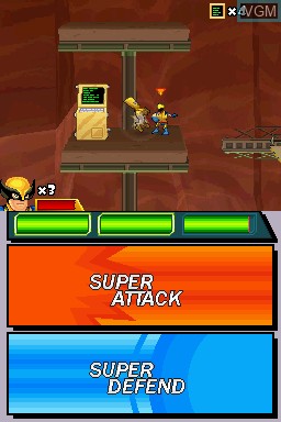 In-game screen of the game Marvel Super Hero Squad on Nintendo DS