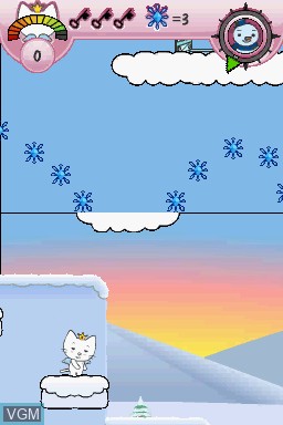 In-game screen of the game Angel Cat Sugar on Nintendo DS