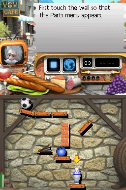 In-game screen of the game Crazy Machines 2 on Nintendo DS