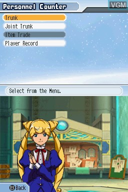In-game screen of the game Phantasy Star Zero on Nintendo DS
