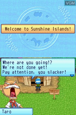 In-game screen of the game Harvest Moon DS - Sunshine Islands on Nintendo DS
