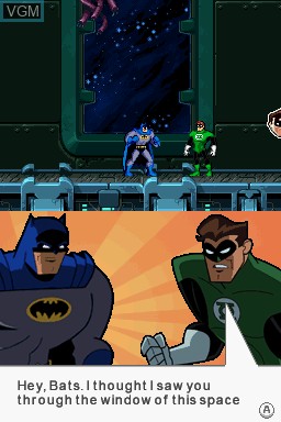 In-game screen of the game Batman - The Brave and the Bold - The Videogame on Nintendo DS
