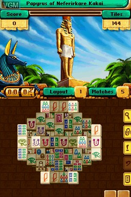 In-game screen of the game Mahjongg - Ancient Egypt on Nintendo DS