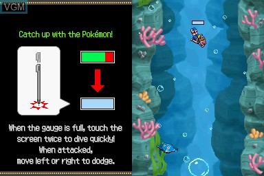 In-game screen of the game Pokemon Ranger - Guardian Signs on Nintendo DS