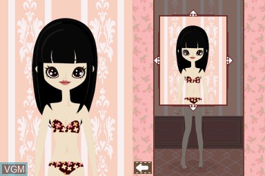In-game screen of the game Poupee Girl DS 2 - Elegant Mint Style on Nintendo DS