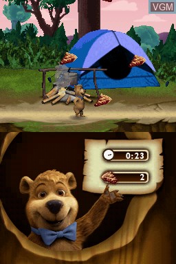 In-game screen of the game Yogi Bear on Nintendo DS