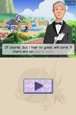 In-game screen of the game Imagine - Resort Owner on Nintendo DS
