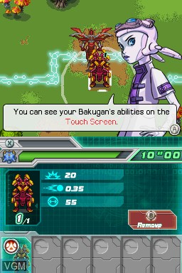 In-game screen of the game Bakugan - Rise of the Resistance on Nintendo DS