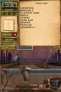 In-game screen of the game Jewel Quest Mysteries 2 - Trail of the Midnight Heart on Nintendo DS
