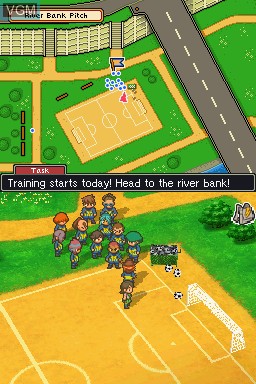 In-game screen of the game Inazuma Eleven 2 - Blizzard on Nintendo DS