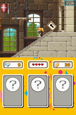 In-game screen of the game Bibi Blocksberg - Der Verhexte Schloss-Schatz on Nintendo DS