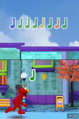 In-game screen of the game Sesame Street - Elmo's Musical Monsterpiece on Nintendo DS