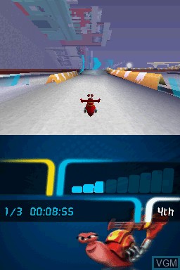 In-game screen of the game Turbo - Super Stunt Squad on Nintendo DS