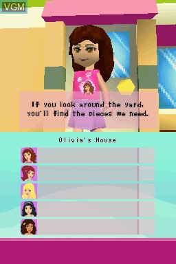 In-game screen of the game LEGO Friends on Nintendo DS