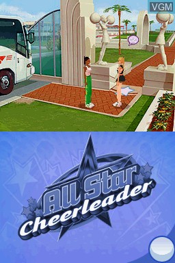 In-game screen of the game All Star Cheerleader on Nintendo DS