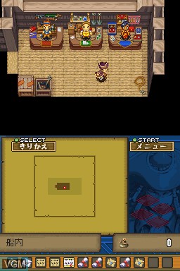 In-game screen of the game Destiny Links on Nintendo DS