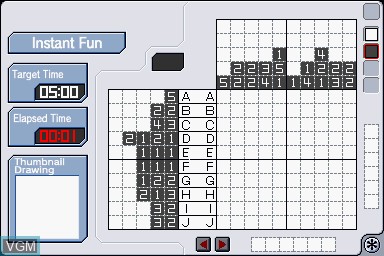 In-game screen of the game Challenge Me - Brain Puzzles on Nintendo DS
