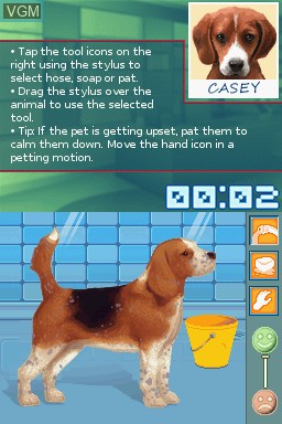 In-game screen of the game Animal Planet - Emergency Vets on Nintendo DS