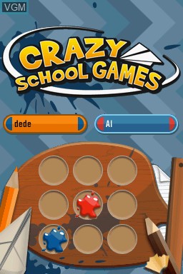 In-game screen of the game Crazy School Games on Nintendo DS