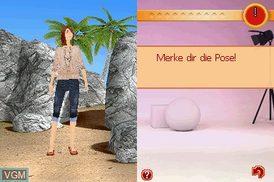 In-game screen of the game Germany's Next Topmodel - Das Offizielle Spiel zur Staffel 2009 on Nintendo DS