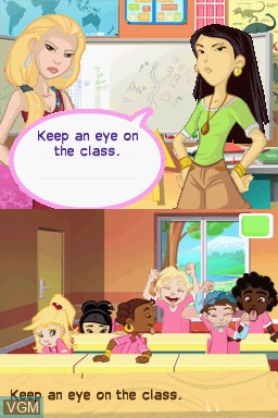 In-game screen of the game Imagine - Teacher Class Trip on Nintendo DS
