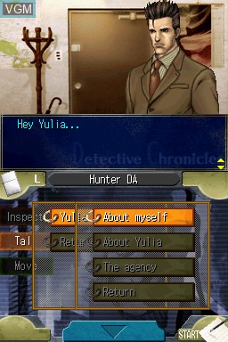 In-game screen of the game Jake Hunter - Detective Chronicles on Nintendo DS