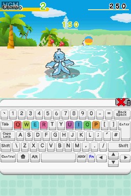 In-game screen of the game Learn with Pokemon - Typing Adventure on Nintendo DS