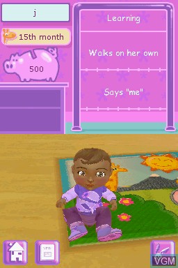 In-game screen of the game My Baby 2 - Boy & Girl on Nintendo DS