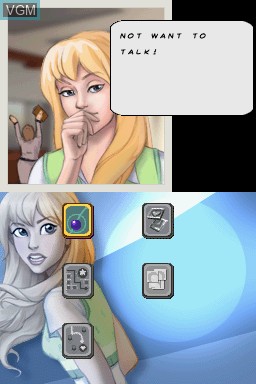 In-game screen of the game Nancy Drew - The Deadly Secret of Olde World Park on Nintendo DS