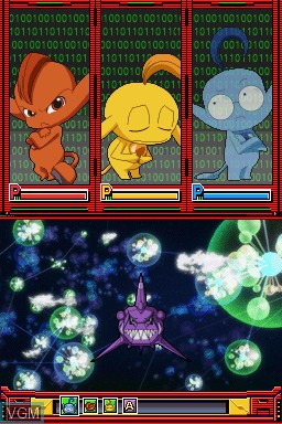 In-game screen of the game Net Ghost Pipopa - Pipopa DS @ Daibouken!!! on Nintendo DS