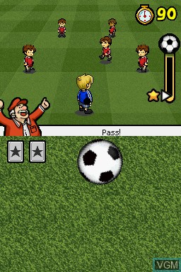 In-game screen of the game Sam Power - Footballer on Nintendo DS