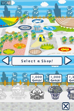 In-game screen of the game Tamagotchi Connection - Corner Shop 2 on Nintendo DS