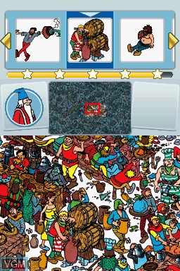In-game screen of the game Where's Waldo? The Fantastic Journey on Nintendo DS