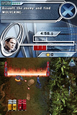 In-game screen of the game X-Men - The Official Game on Nintendo DS