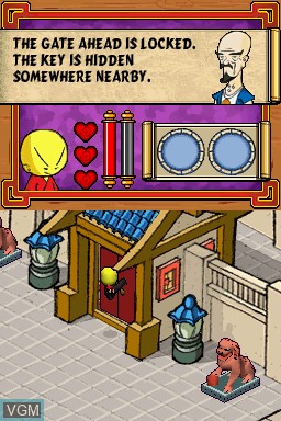 In-game screen of the game Xiaolin Showdown on Nintendo DS