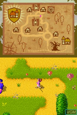 In-game screen of the game Zarah - Das Schloss des Gwoor on Nintendo DS