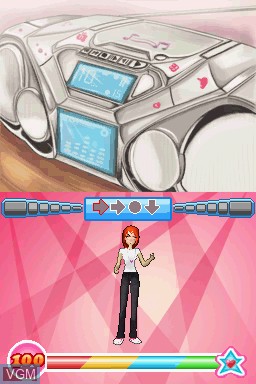 In-game screen of the game Music Star - I Wanna Be a Popstar on Nintendo DS