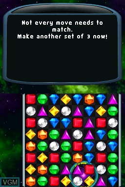 In-game screen of the game Bejeweled Twist on Nintendo DSi