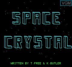 Title screen of the game Space Crystal on Tangerine Computer Systems Oric