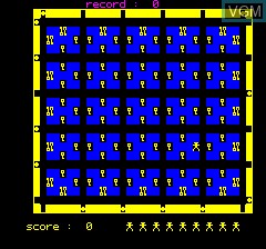 In-game screen of the game Esquive on Tangerine Computer Systems Oric