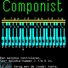 In-game screen of the game Componist on Philips P2000T