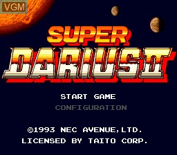 Title screen of the game Super Darius II on NEC PC Engine CD